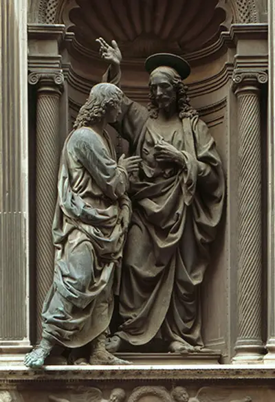Christ and St Thomas Andrea del Verrocchio